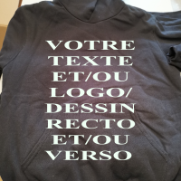 Sweat caouche noir adulte