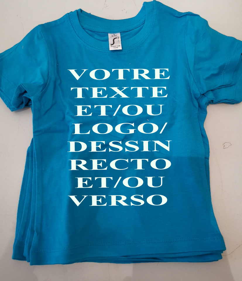 Tee shirt enfants bleu