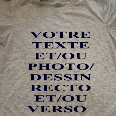 Tee shirt mixte gris