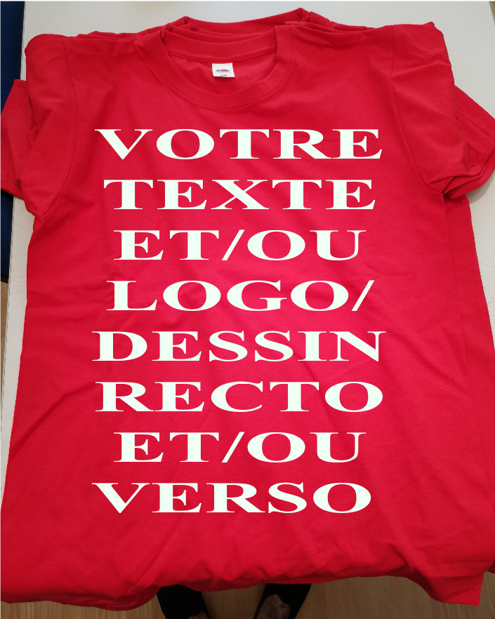 Tee shirt mixte rouge